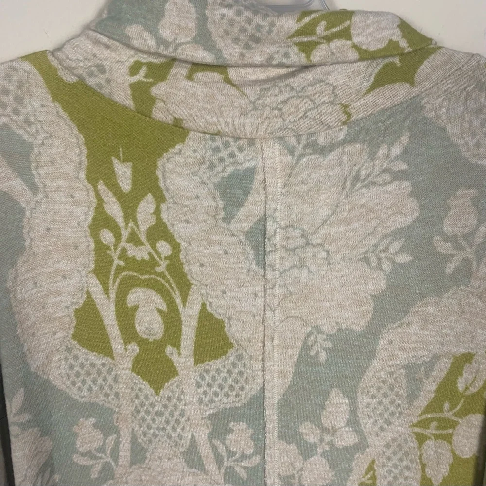 Anthropologie Saturday Sunday Soft Cozy Cowl Neck Floral Sweater Dress - Picture 8 of 14